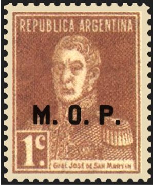 San Martin, ovpt. “M.O.P.”