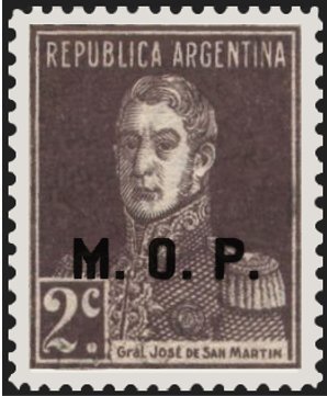 San Martin, ovpt. “M.O.P.”