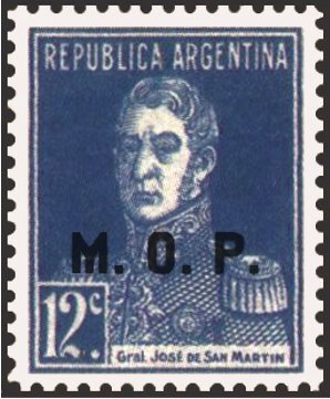 San Martin, ovpt. “M.O.P.”