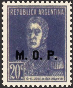 San Martin, ovpt. “M.O.P.”