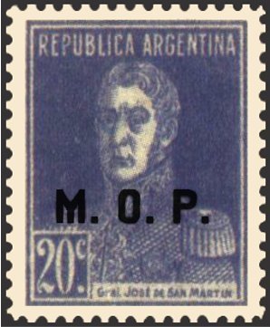 San Martin, ovpt. “M.O.P.”