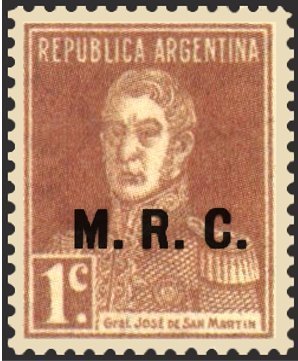 San Martin, ovpt. “M.R.C.”