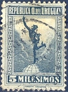 Stamp, Mercury, Uruguay,  