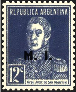 José Francisco de San Martín (1778-1850), ovpt. “M.I.”