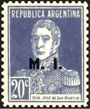 José Francisco de San Martín (1778-1850), ovpt. “M.I.”