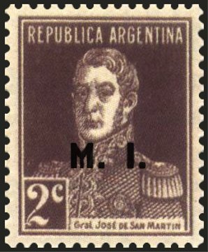 José Francisco de San Martín (1778-1850), ovpt. “M.I.”