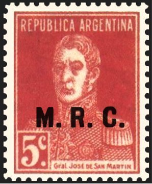 San Martin, ovpt. “M.R.C.”