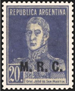 San Martin, ovpt. “M.R.C.”