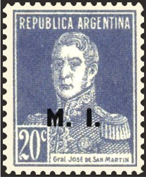 José Francisco de San Martín (1778-1850), ovpt. “M.I.”