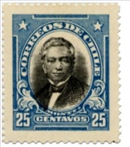 Stamp,  Manuel Montt (1809-1880), Chile,  