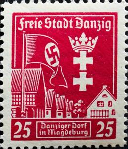 Stamp, Danzig village in Magdeburg, Free City of Danzig,  