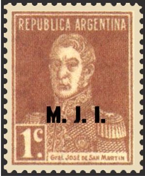 José Francisco de San Martín (1778-1850), ovpt. “M.J.I.”