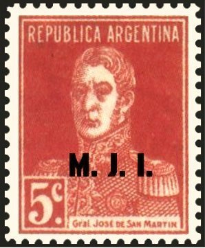 José Francisco de San Martín (1778-1850), ovpt. “M.J.I.”