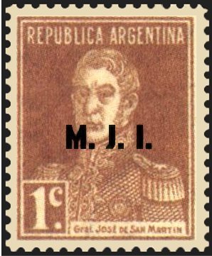 José Francisco de San Martín (1778-1850), ovpt. “M.J.I.”