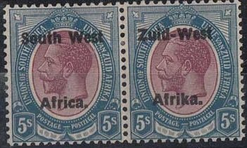 Se-tenant, King George, South-West Africa,  