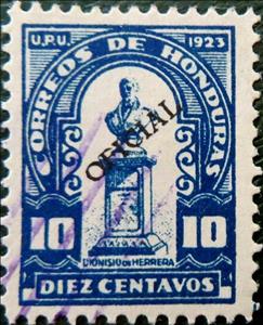 Stamp, Dionisio de Herrera overprinted, Honduras,  , Sculptures, Art