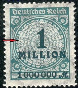 Stamp, Value in "Millionen", German Realm,  