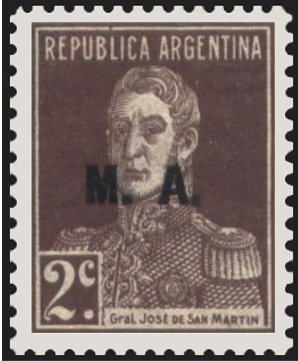 José Francisco de San Martín (1778-1850), ovpt. “M.A.”