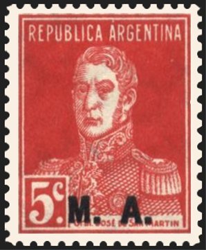 José Francisco de San Martín (1778-1850), ovpt. “M.A.”