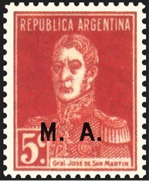 San Martin, ovpt. “M.A.”