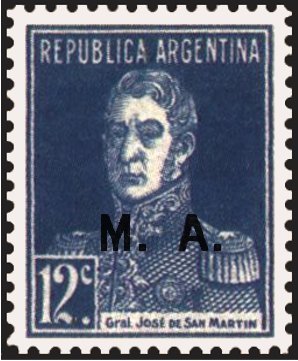 San Martin, ovpt. “M.A.”