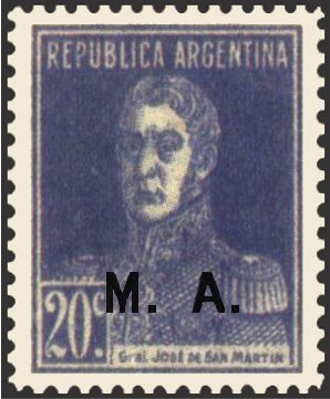 San Martin, ovpt. “M.A.”