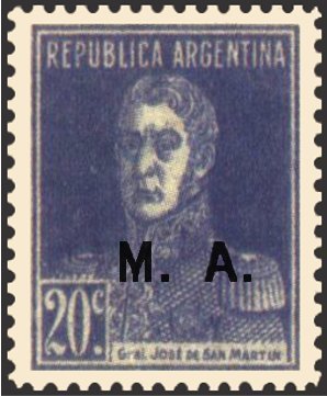 San Martin, ovpt. “M.A.”