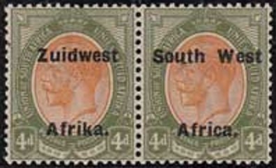 Se-tenant, King George, South-West Africa,  