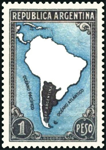 Map of South America without borderlines