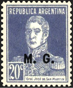 José Francisco de San Martín (1778-1850), ovpt. “M.G.”