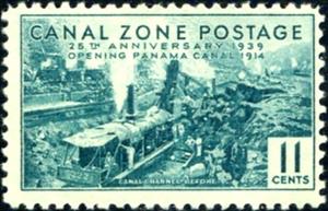 Stamp, Canal Channel - Before, Canal Zone,  