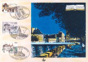 Commemorative card  Georges Simenon