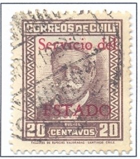 Stamp, Regular issues Overprinted, Chile,  