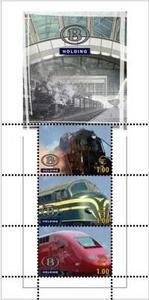 Railway Vignette. Souvenir Sheet From Steam to Electricity