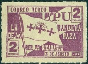 Stamp, Flag of Columbus, Nicaragua,  
