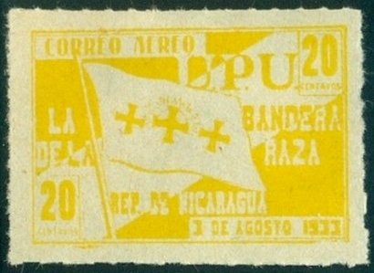 Stamp, Flag of Columbus, Nicaragua,  