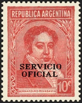 Bernardino Rivadavia (1780-1845), ovpt.