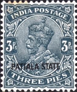 Stamp, King George V, India, Princely States,  