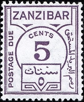 Stamp, Numerals, Zanzibar,  