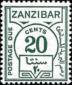 Stamp, Numerals, Zanzibar,  