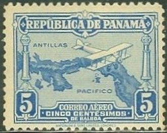 Airplane over Map