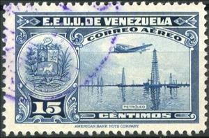 Stamp, Oil Derricks, Venezuela,  
