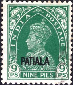 Stamp, King George VI, India, Princely States,  