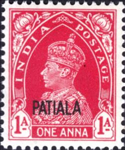 Stamp, King George VI, India, Princely States,  