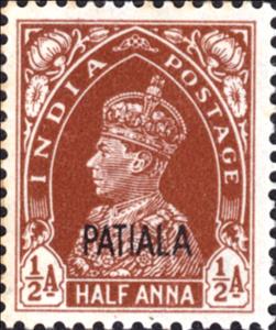 Stamp, King George VI, India, Princely States,  