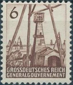 Stamp, Derricks, Germany, General Government,  