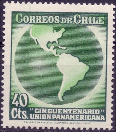 Globe with North and South America