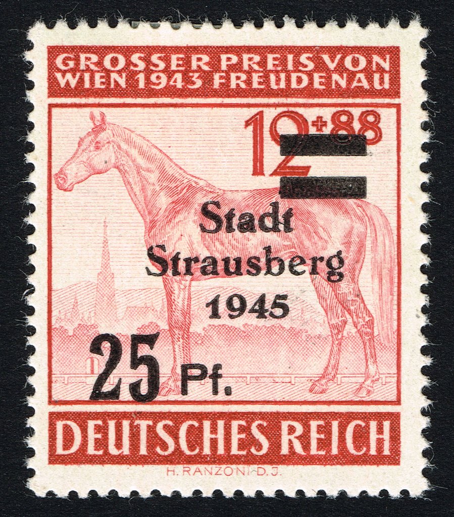 Print on German Empire stamp