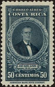 Stamp, José María Alfaro Zamora (1799-1856), Costa Rica,  , Famous People