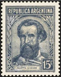 Stamp, Martín Miguel de Güemes (1785-1821), Argentina,  , Heads of State, Famous People, Generals